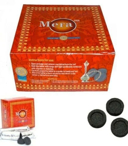 Mera Charcoal 80 Tablets Instant light for Bakhoor by Mera