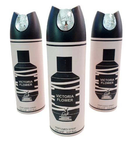 Pack of 6-Victoria Flower 200ml Deodorant by Maison Alhambra