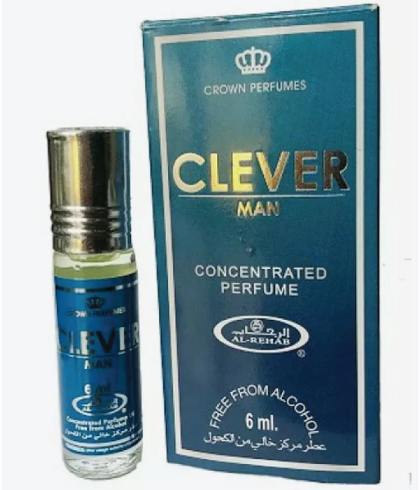 Pack of 6 - Clever Man  6ml Perfume Oil by Al Rehab