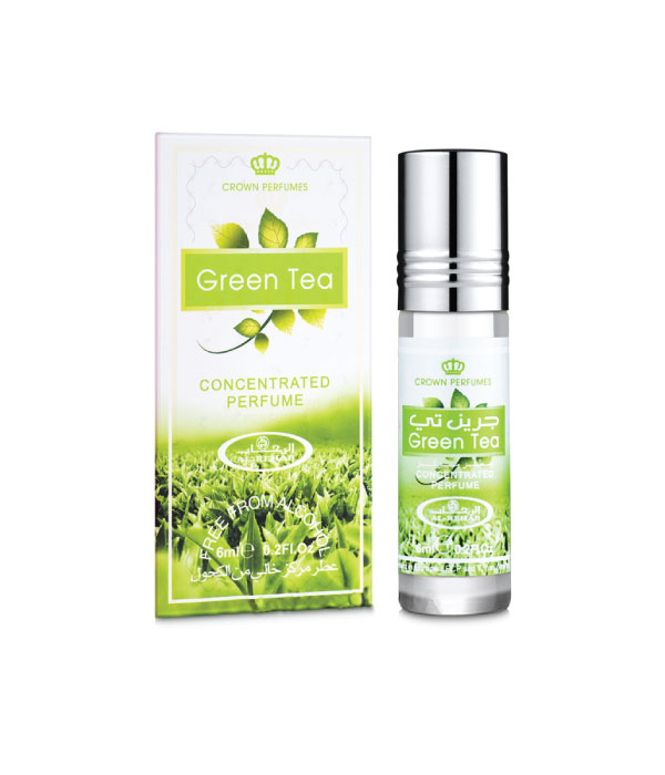 Pack of 6 - Green Tea  6ml Perfume Oil by Al Rehab